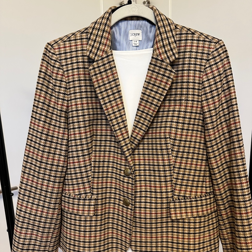 J. Crew Wool Plaid Blazer - Brand New, never worn (without tags)